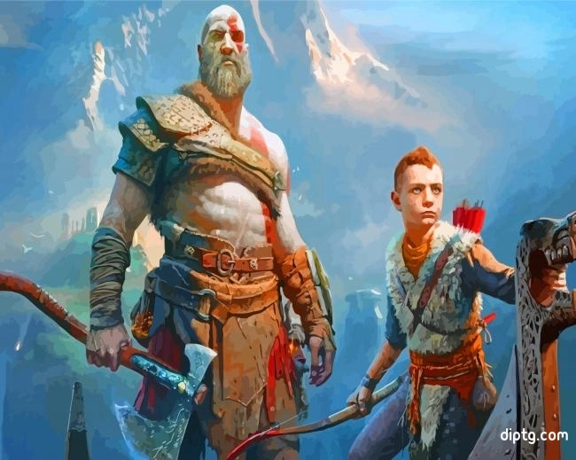 God Of War Game Painting By Numbers Kits.jpg