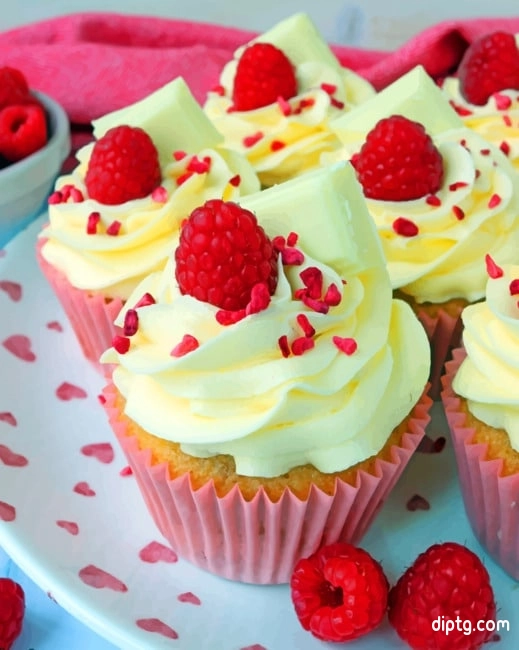 Raspberry White Choc Cupcakes Painting By Numbers Kits.jpg