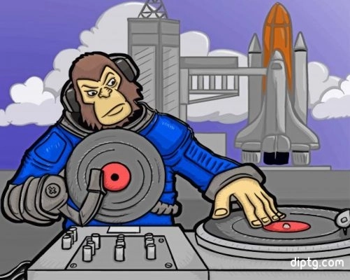 Astronaut Dj Monkey Painting By Numbers Kits.jpg