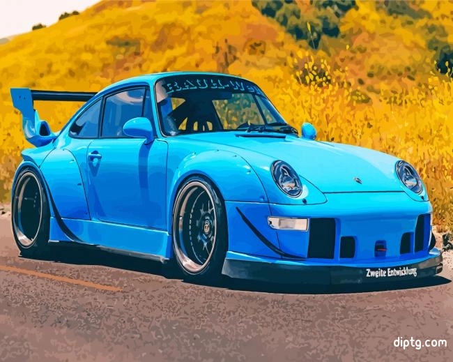 Blue Rwb Porsche Painting By Numbers Kits.jpg