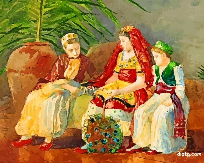 Children Under A Palm Winslow Homer Painting By Numbers Kits.jpg