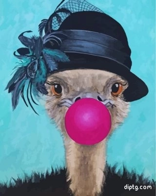 Classy Ostrich Illustration Painting By Numbers Kits.jpg