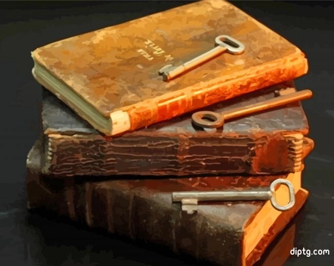 Keys On Old Books Painting By Numbers Kits.jpg