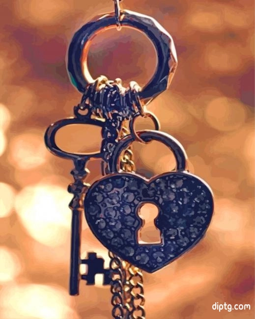 Heart Lock And Key Painting By Numbers Kits.jpg