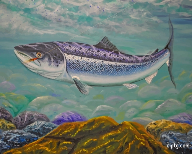 Salmon Fish Art Painting By Numbers Kits.jpg