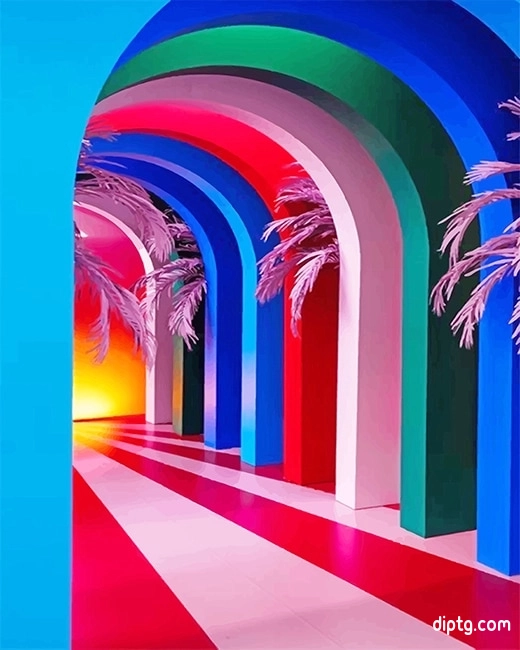 Colorful Arches Painting By Numbers Kits.jpg