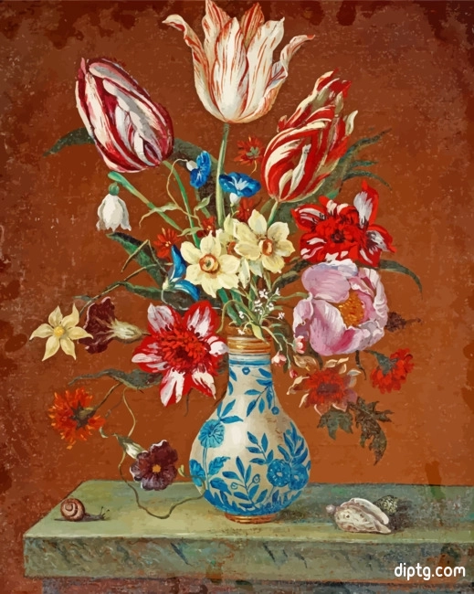 Flowers In Vase Painting By Numbers Kits.jpg