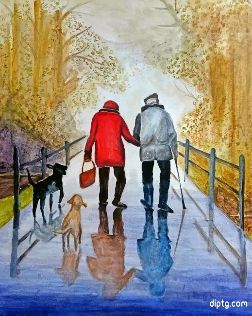Old Couple With Pets Painting By Numbers Kits.jpg