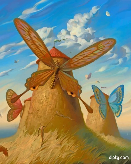 Butterfly Windmills Painting By Numbers Kits.jpg