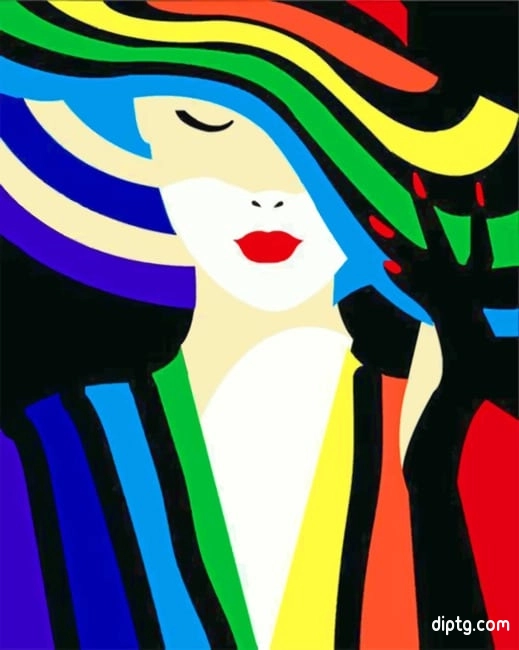 Colorful Woman Illustration Painting By Numbers Kits.jpg