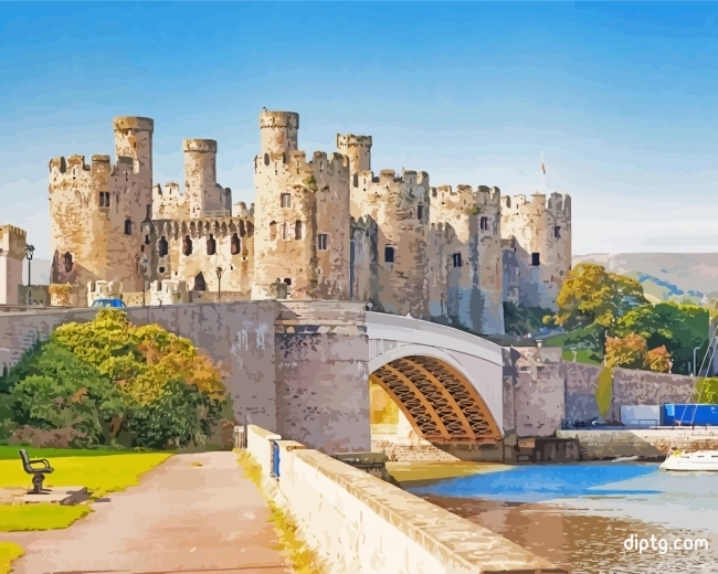 Conwy Castle Wales Painting By Numbers Kits.jpg