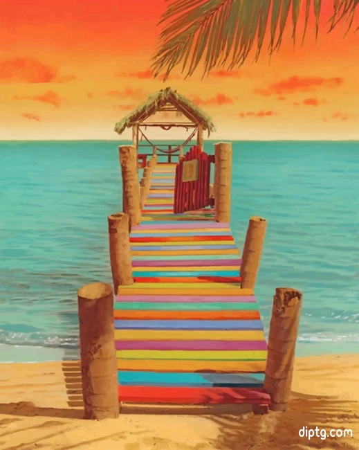 Colorful Sea Pier Painting By Numbers Kits.jpg