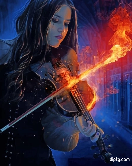 Fire Violinist Painting By Numbers Kits.jpg