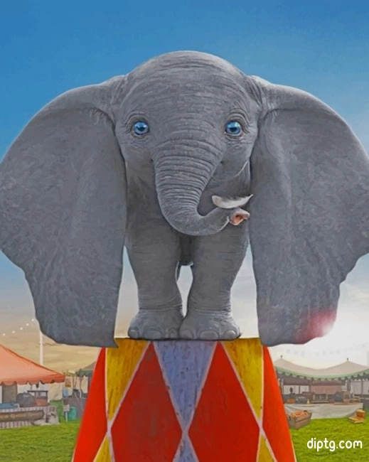 Dumbo Cartoon Painting By Numbers Kits.jpg