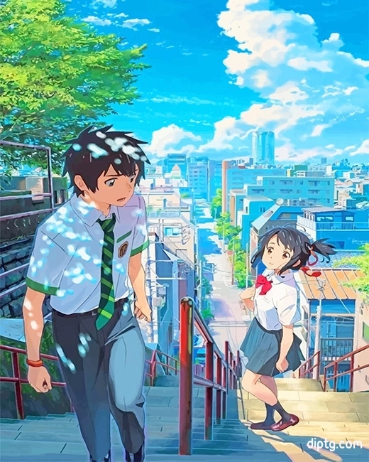 Taki And Mitsuha Painting By Numbers Kits.jpg