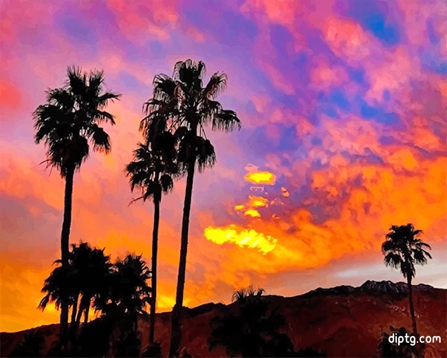 Sunset Palm Spring Painting By Numbers Kits.jpg