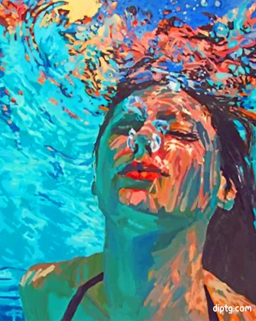 Girl Underwater Painting By Numbers Kits.jpg