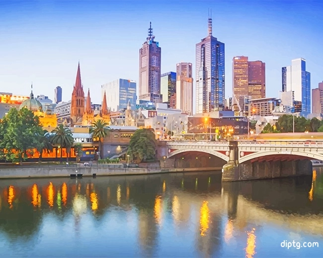 Melbourne City River Painting By Numbers Kits.jpg