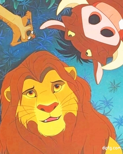 Mufasa And Timon And Pumbaa Painting By Numbers Kits.jpg