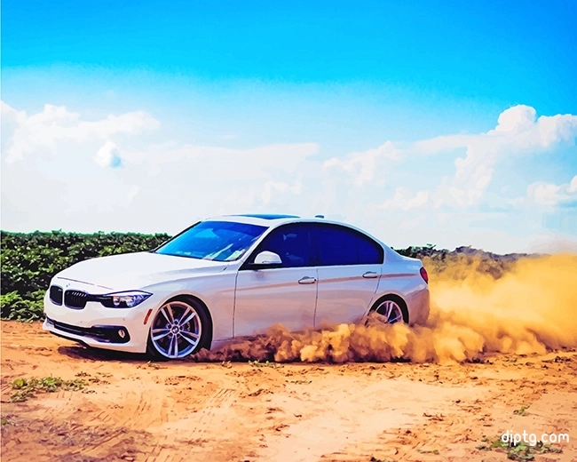 White Bmw Sand Painting By Numbers Kits.jpg