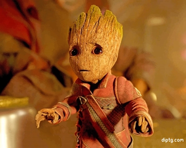 Worried Baby Groot Painting By Numbers Kits.jpg