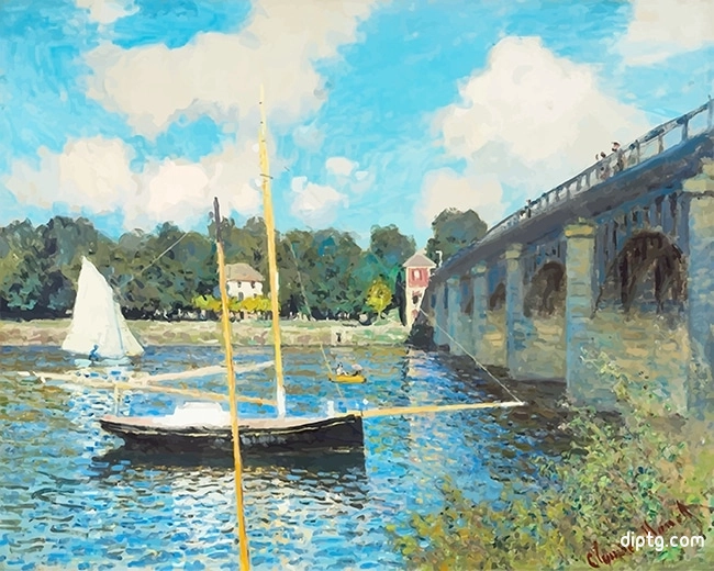 Claude Monet The Bridge At Argenteuil Painting By Numbers Kits.jpg