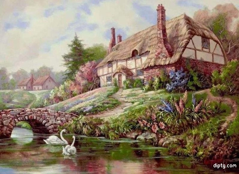 Countryside House Painting By Numbers Kits.jpg