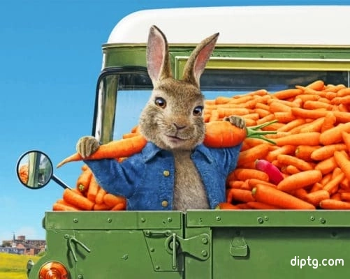 Peter Rabbit And The Carrot Truck Painting By Numbers Kits.jpg