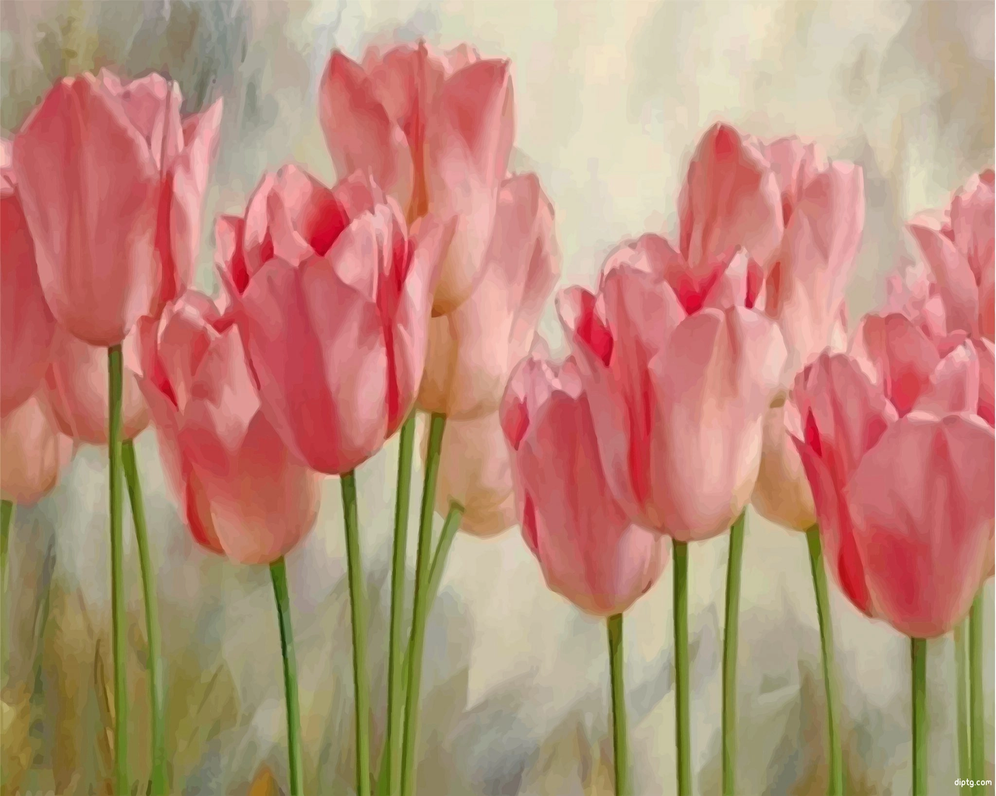 Pink Tulips Painting By Numbers Kits.jpg