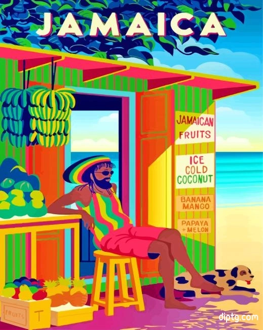 Jamaica Illustration Painting By Numbers Kits.jpg