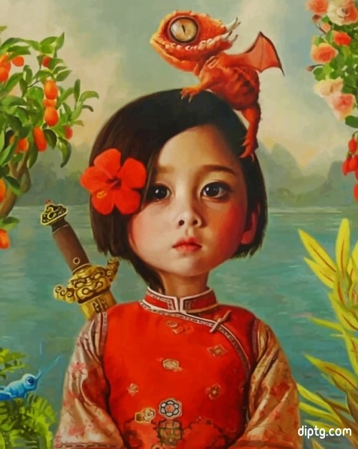 Asian Little Girl Painting By Numbers Kits.jpg