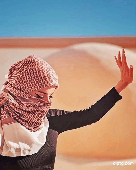 Arabian Woman Enjoying The Desert Painting By Numbers Kits.jpg