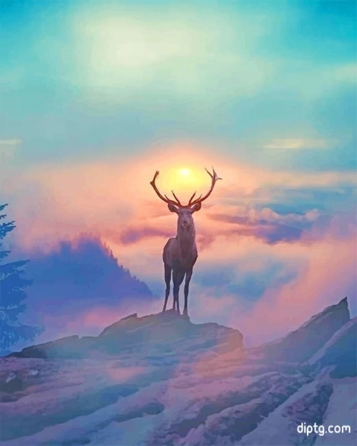 Beautiful Deer Painting By Numbers Kits.jpg
