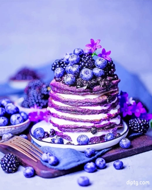 Purple Pancakes Painting By Numbers Kits.jpg