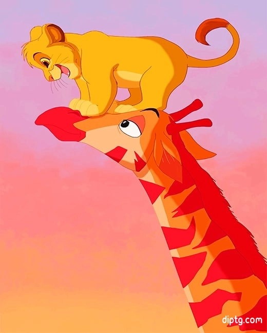 Cute Simba Painting By Numbers Kits.jpg