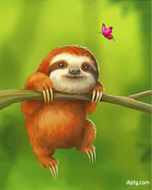 Baby Sloth Painting By Numbers Kits.jpg