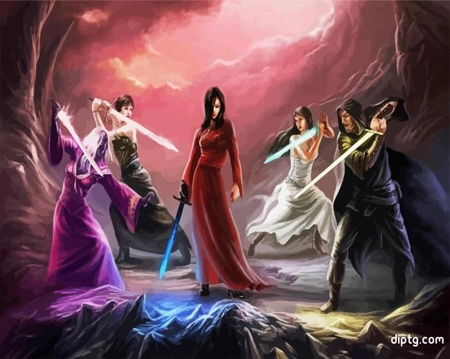 Vampire Sword Fight Painting By Numbers Kits.jpg