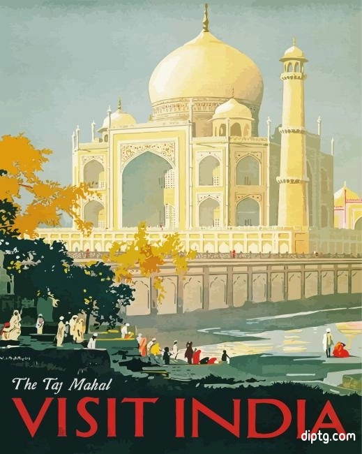 India The Taj Mahal Painting By Numbers Kits.jpg