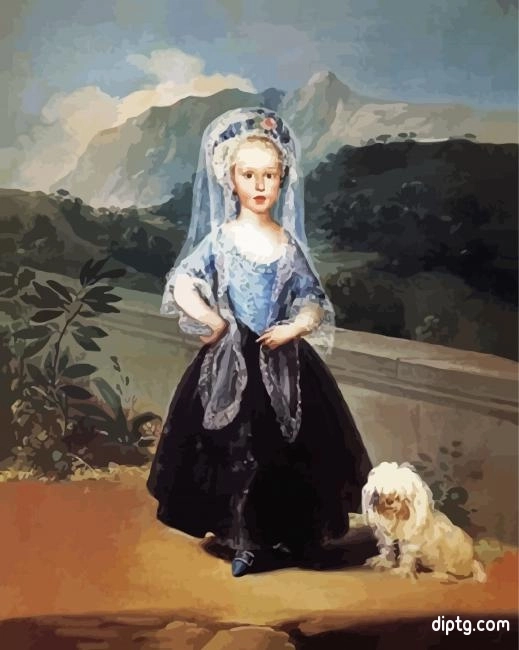 Girl And Dog Francisco Goya Painting By Numbers Kits.jpg
