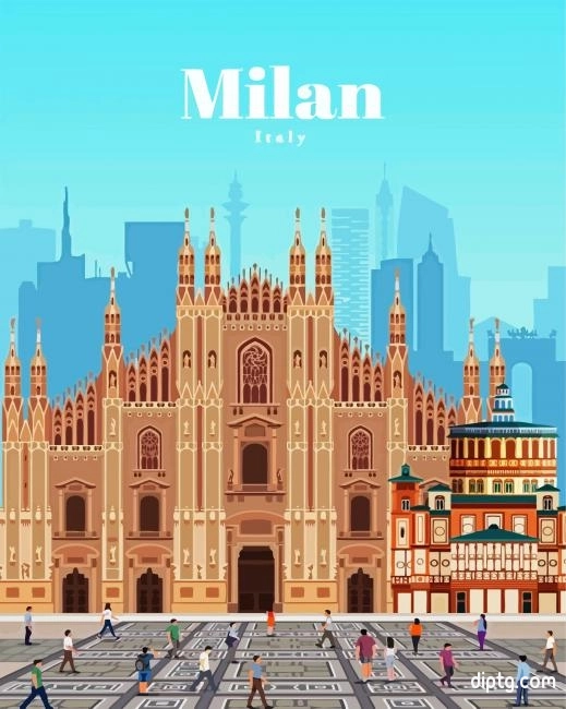 Milan Italy Poster Painting By Numbers Kits.jpg