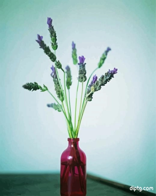 Lavender In Glass Vase Painting By Numbers Kits.jpg