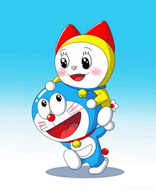 Dorami And Doraemon Painting By Numbers Kits.jpg