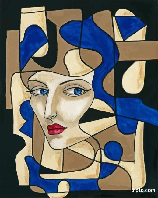 Aesthetic Cubism Lady Painting By Numbers Kits.jpg