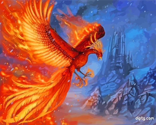Burning Phoenix Bird Painting By Numbers Kits.jpg