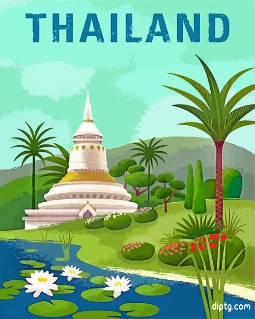 Thailand Vintage Poster Painting By Numbers Kits.jpg