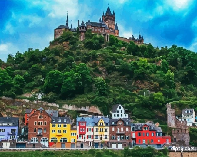Cochem Town Germany Painting By Numbers Kits.jpg