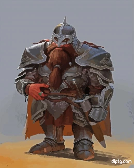 Viking Warrior Dwarf Painting By Numbers Kits.jpg
