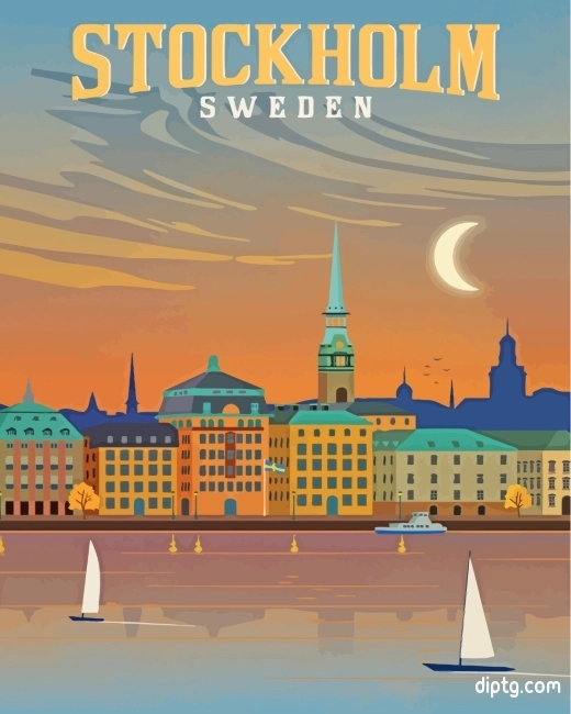 Stockholm City Poster Painting By Numbers Kits.jpg