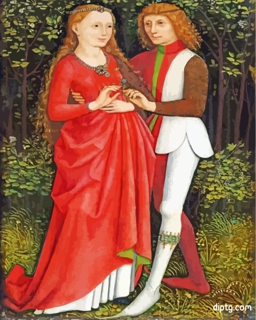 Romantic Medieval Couple Painting By Numbers Kits.jpg