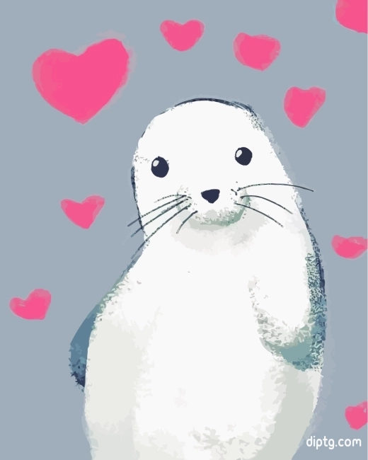 Cute Seal Painting By Numbers Kits.jpg